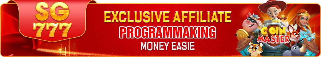 SG777 affiliate program - become an agent and earn